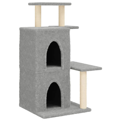 Vidaxl Rascador Para Gatos Con Postes De Sisal Gris Claro 97 Cm_0