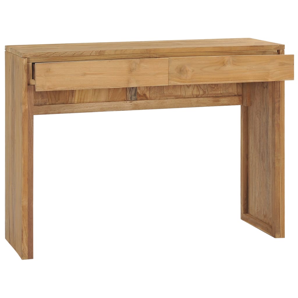 Mesa Consola De Madera Maciza De Teca 100x35x75 Cm_0