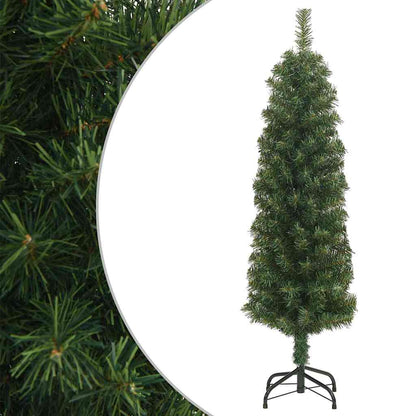 Vidaxl Árbol De Navidad Artificial Delgado Y Soporte Pvc Verde 150 Cm_0