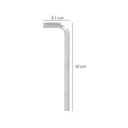 Llave Allen Larga Acero Cromo Vanadio Profesional 4,0 Mm. Llave Hexagonal, Llave Allen Taller Mecanica, Llave Allen Bricolaje