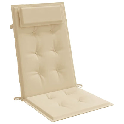 Vidaxl Cojines De Silla Con Respaldo Alto 6 Uds Tela Oxford Beige_3