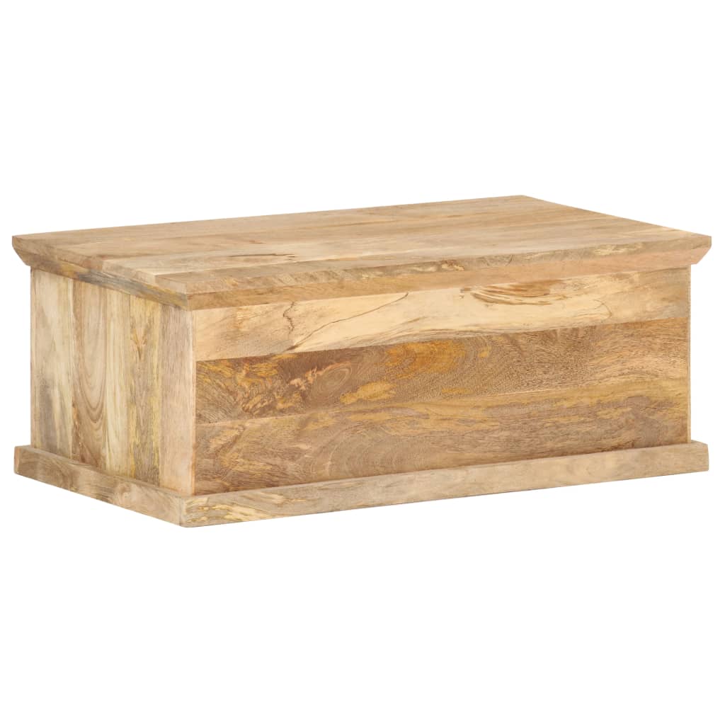 Mesa De Centro Con Puerta Madera Maciza De Mango 90x50x35 Cm_2