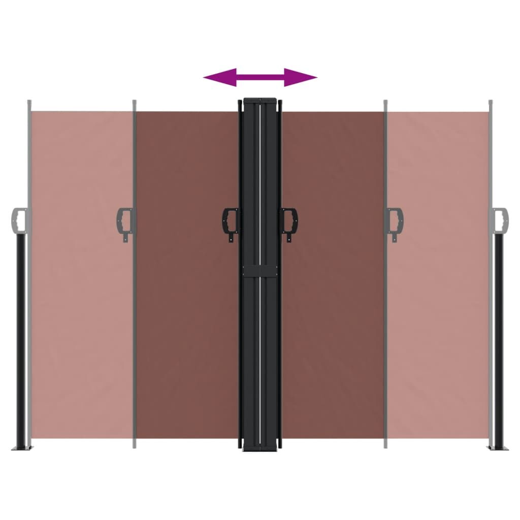 Vidaxl Toldo Lateral Retráctil Marrón 180x600 Cm_4