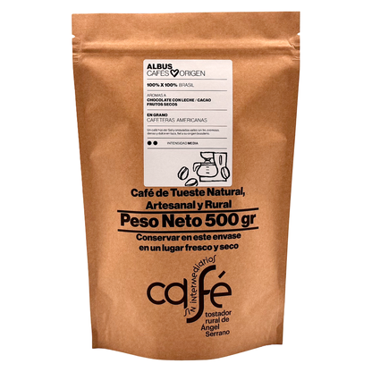 Cafe Sin Intermediarios Café Brasil Albus En Grano Para Americana 500 G_0
