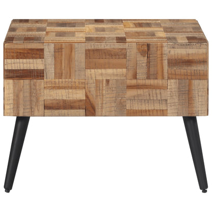 Mesa De Centro Teca Reciclada Maciza Gris 55x55x40 Cm_2