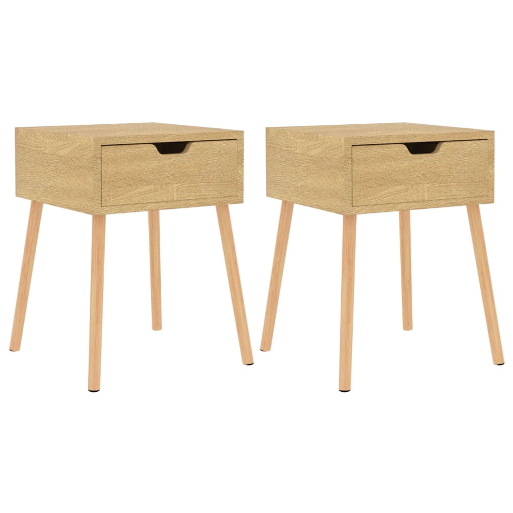 Mesitas Noche 2 Uds Madera Ingeniería Roble Sonoma 40x40x56 Cm_0