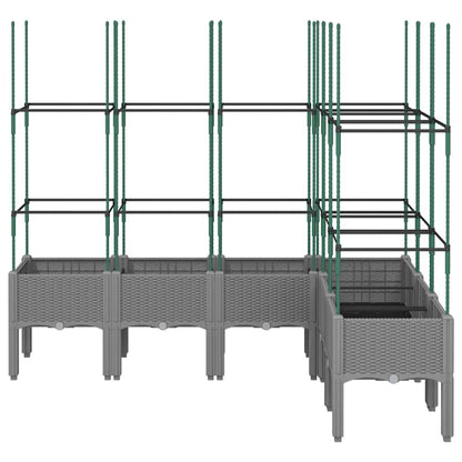 Jardinera Con Enrejado Pp Gris Claro 160x120x142,5 Cm_2