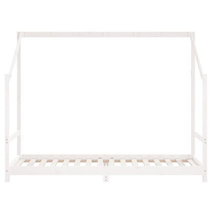Vidaxl Estructura De Cama Para Niños Madera De Pino Blanco 90x200 Cm_3