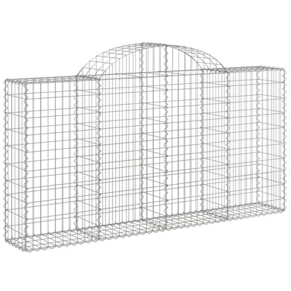 Cestas Gaviones 18 Uds Forma De Arco Hierro 200x30x100/120 Cm_2