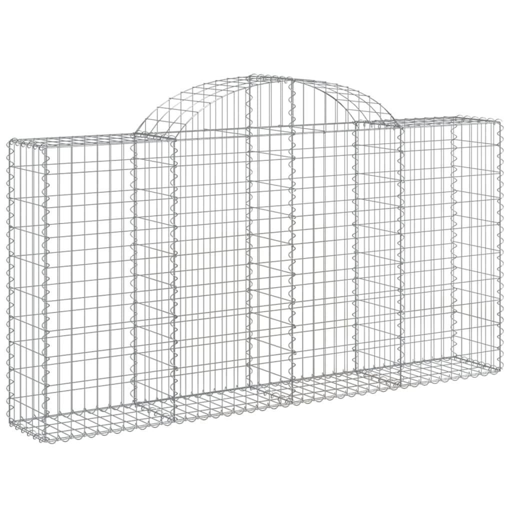 Cestas De Gaviones 10 Uds Forma Arco Hierro 200x30x100/120 Cm_2