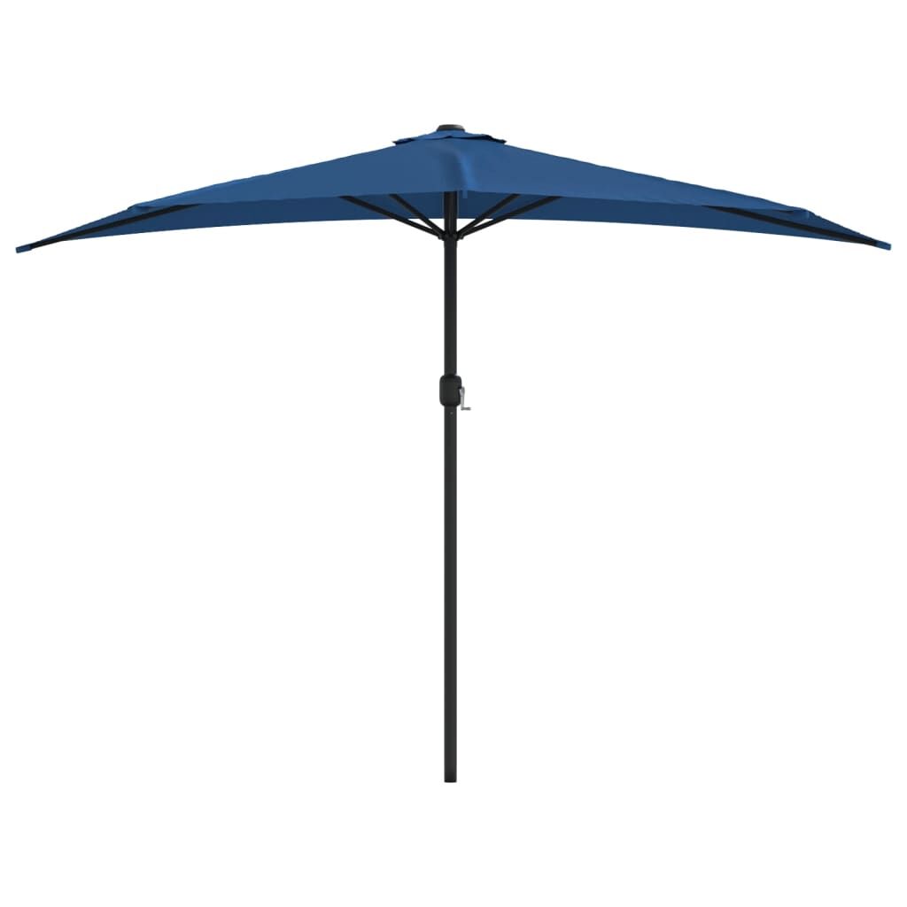 Vidaxl Sombrilla Balcón Semicircular Palo Aluminio Azul 300x155x223 Cm_0