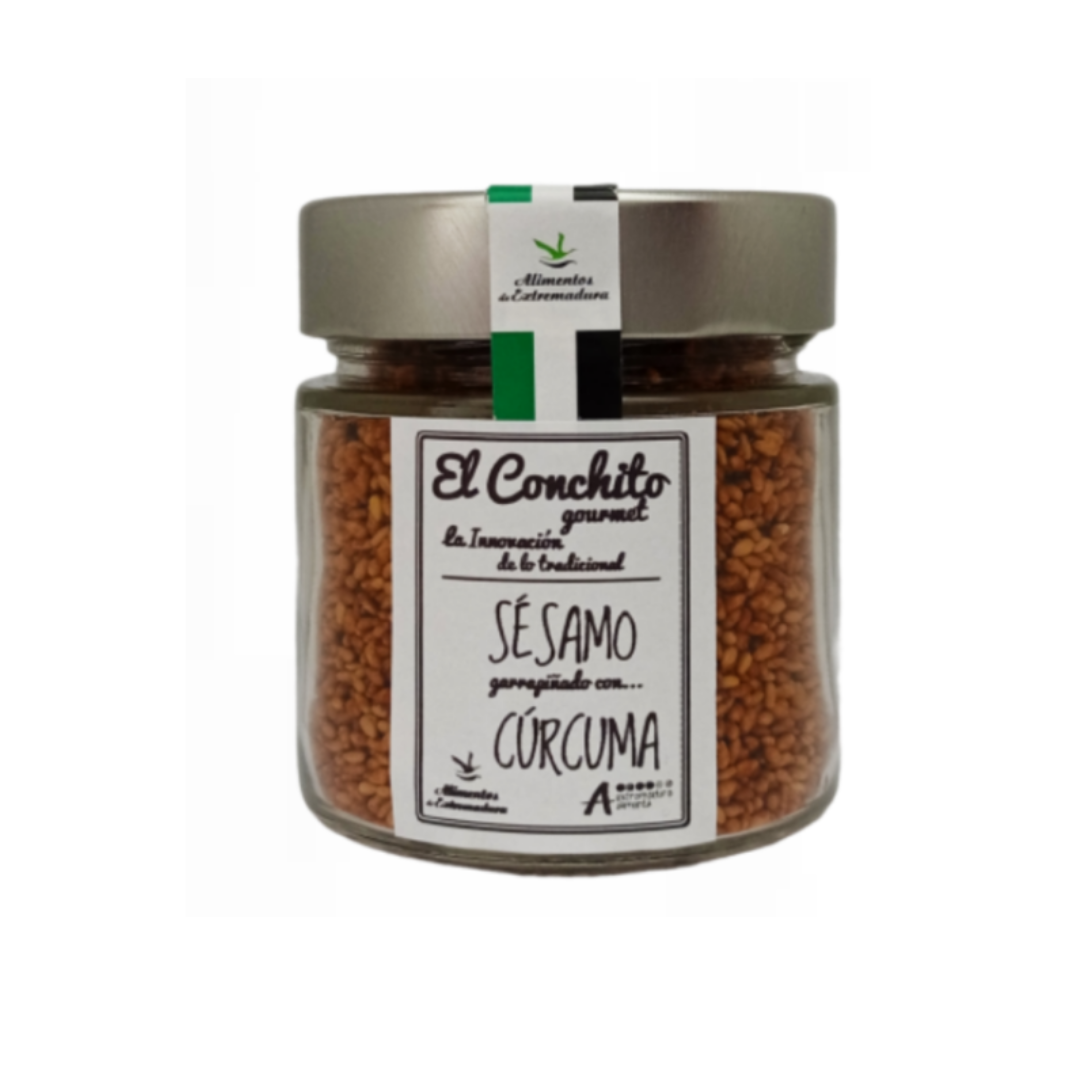 Sésamo Garrapiñado Con Cúrcuma Tarro De Cristal 110 G_0