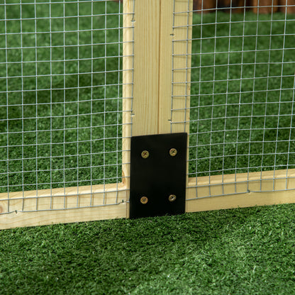 Pawhut Gallinero Para Exterior 140x88,5x106 Cm Para 1-3 Gallinas Madera Natural_4