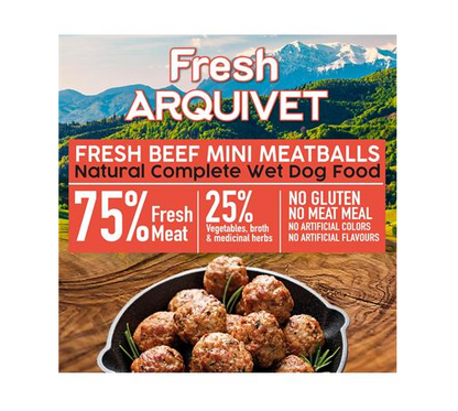 Fresh MINI Beef Meatballs Arquivet 200 g Mini Albóndigas con ternera, boniato y zanahoria