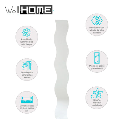 Wellhome Espejo Ondulado Dolly 20x160cm