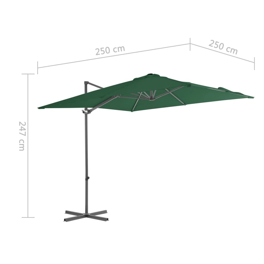 Vidaxl Sombrilla De Jardín Con Base Portátil Verde_2