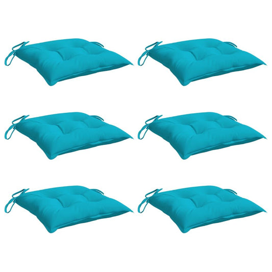 Vidaxl Cojines De Silla 6 Uds Tela Oxford Turquesa 50x50x7 Cm_0