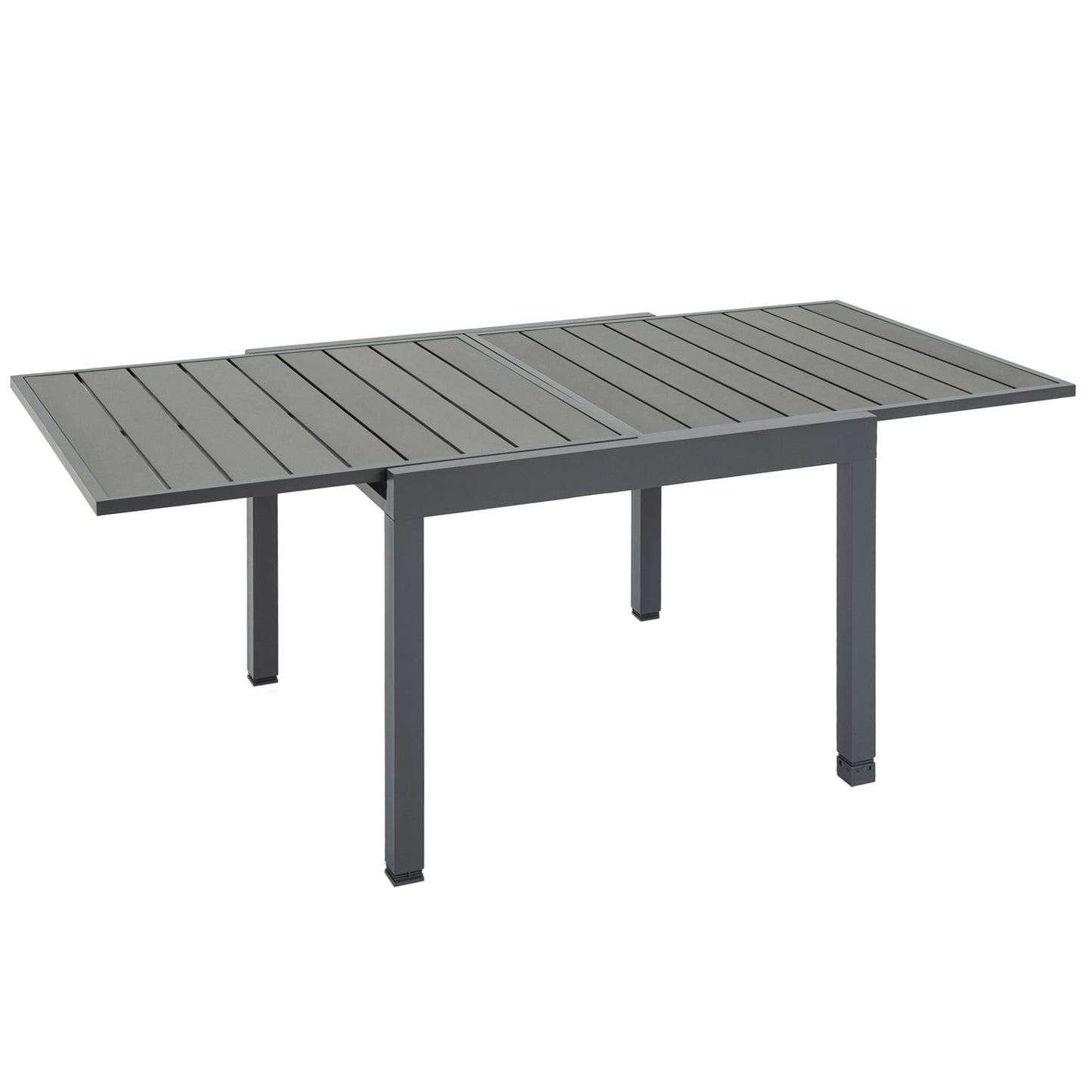 Outsunny Mesa De Jardín Extensible De Aluminio Para 4-6 Personas 90-180x90x73 Cm_0