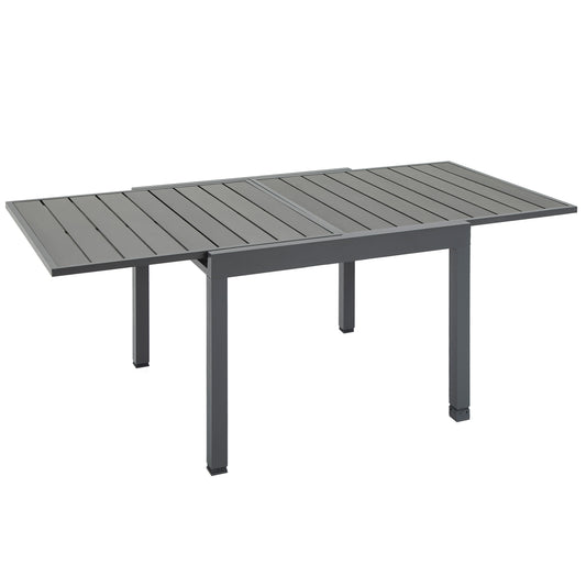 Outsunny Mesa De Jardín Extensible De Aluminio Para 4-6 Personas 90-180x90x73 Cm_0