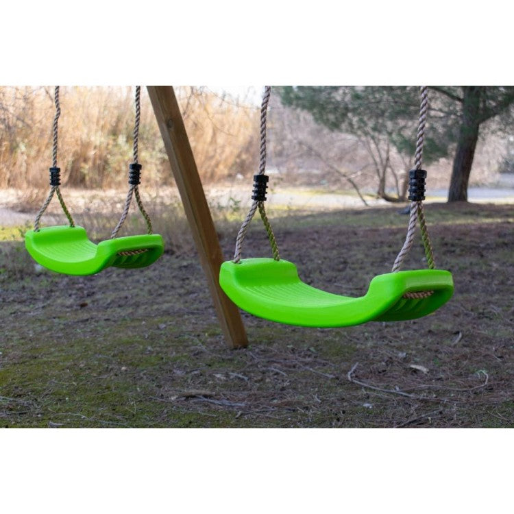 Columpio Doble De Madera Cuadrada Masgames Karai Junior Xl.