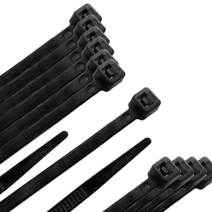 Brida Nylon 100%. Color Negro 3,5 X 140 Mm. Bolsa 100 Unidades. Abrazadera Plastico, Organizador Cables, Alta Resistencia_0