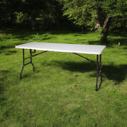 Well Home Mesa Plegable Blanca 180x70x74cm Con Mecanismo De Bloqueo Automático_3