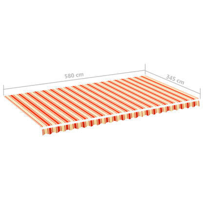Tela De Repuesto Para Toldo Amarillo Y Naranja 6x3,5 M Poliéster_5
