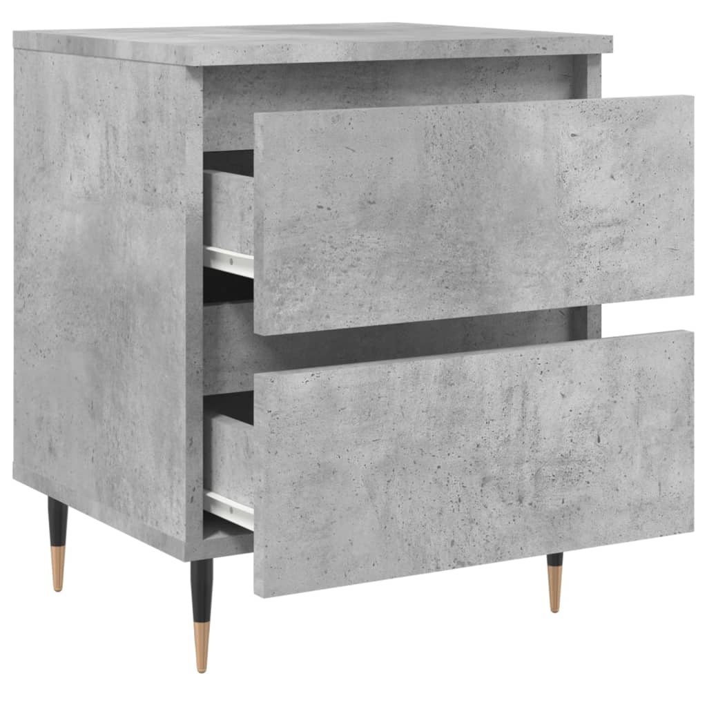 Mesitas Noche 2 Uds Madera Ingeniería Gris Hormigón 40x35x50 Cm_4