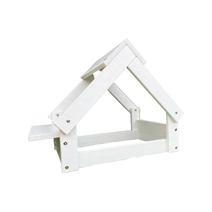 Well Home Caseta Para Perros De Interior, Estructura De Madera Con Soporte Para Cuencos Color Blanco_0