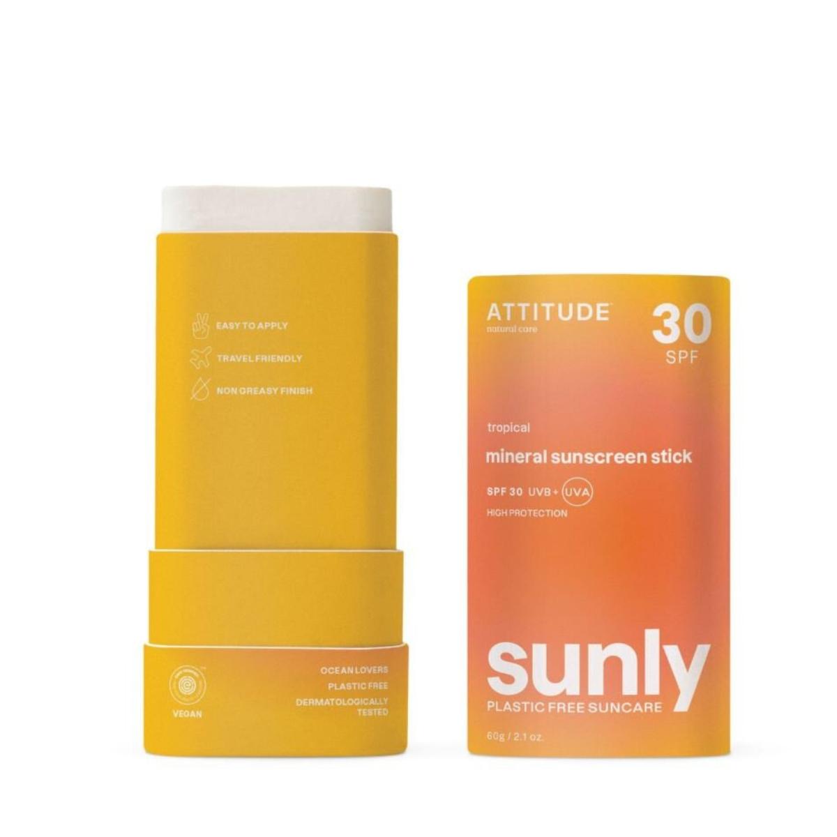 Crema solar stick tropical 30 SPF Attitude 60g