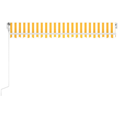 Toldo Automático Led Sensor De Viento Amarillo Blanco 400x350cm_2