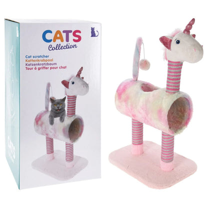 Pets Collection Rascador Para Gatos Unicorn Rosa 40x30x85 Cm_5