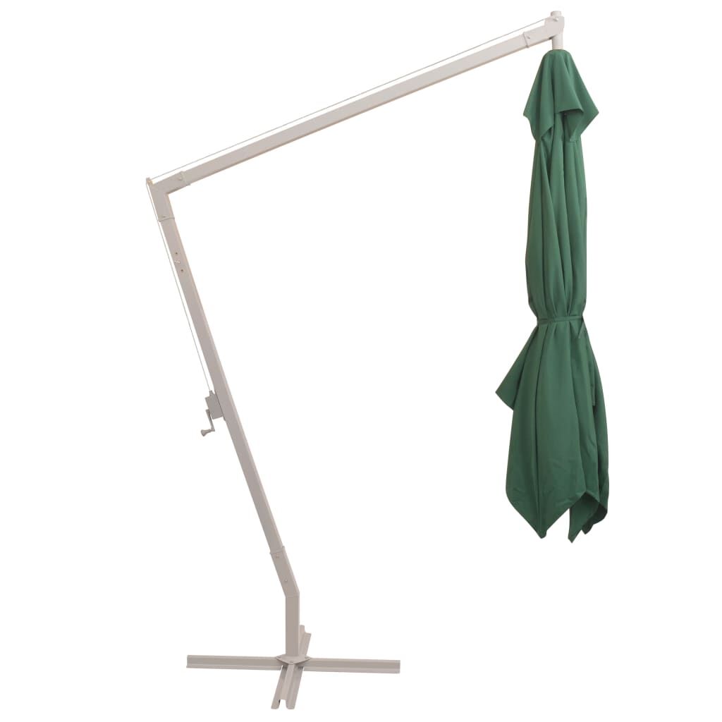 Vidaxl Sombrilla Colgante Con Palo De Aluminio Verde 300x300 Cm_3