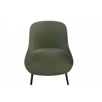 Lote De 2 Sillas De Jardín De Polipropileno Verde Caqui Paros - Patas De Metal - Apilables 47x53xh75,5cm_1