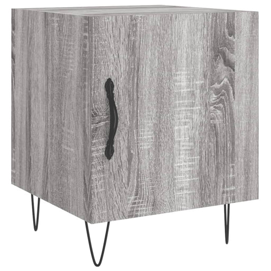 Mesita De Noche Madera De Ingeniería Gris Sonoma 40x40x50 Cm_0