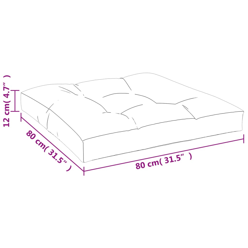 Vidaxl Cojín Para Sofá De Palets Tela Crema 80x80x12 Cm_2