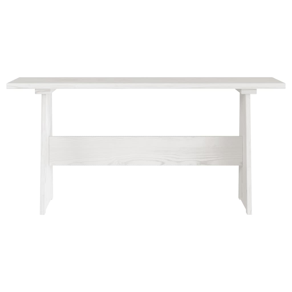 Mesa De Comedor Con Banco Reine Madera Maciza De Pino Blanco_2