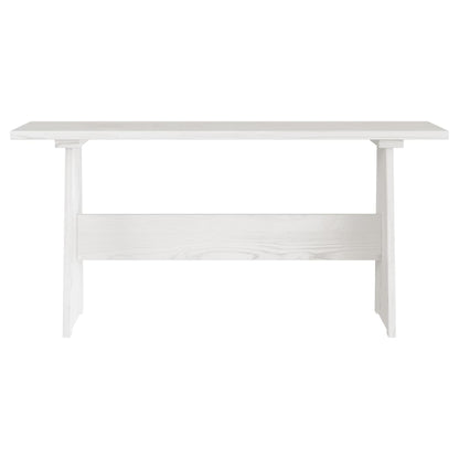 Mesa De Comedor Con Banco Reine Madera Maciza De Pino Blanco_2