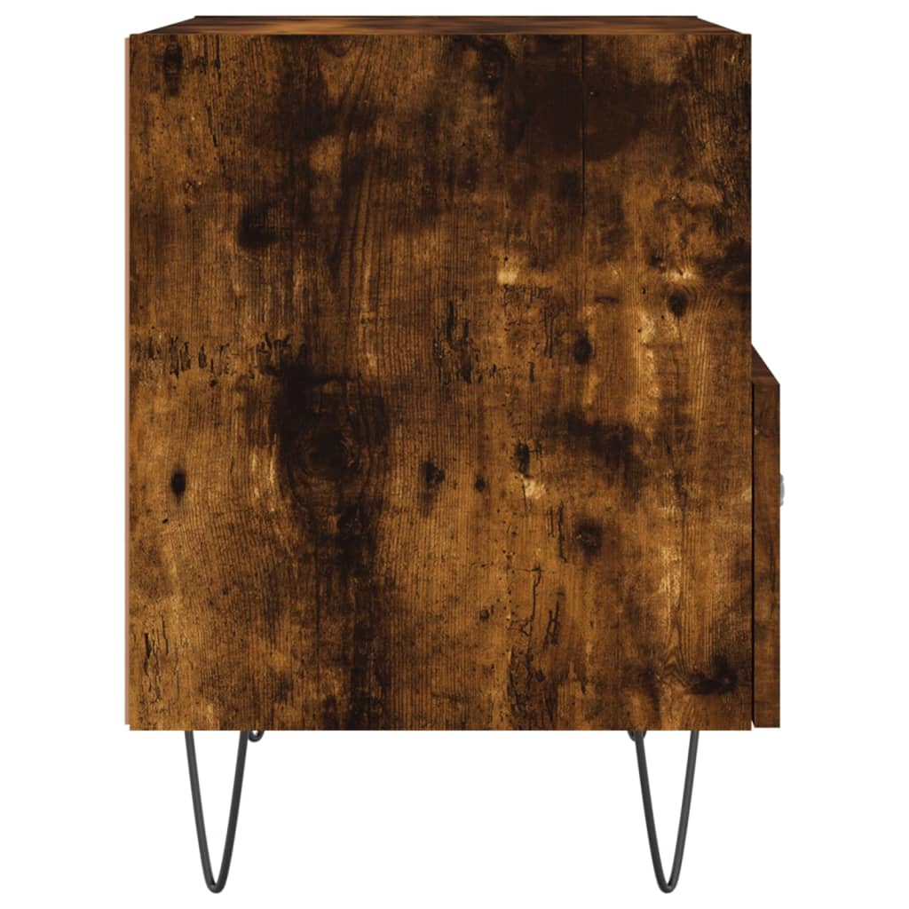 Mesita De Noche Madera Ingeniería Roble Ahumado 40x35x47,5 Cm_3