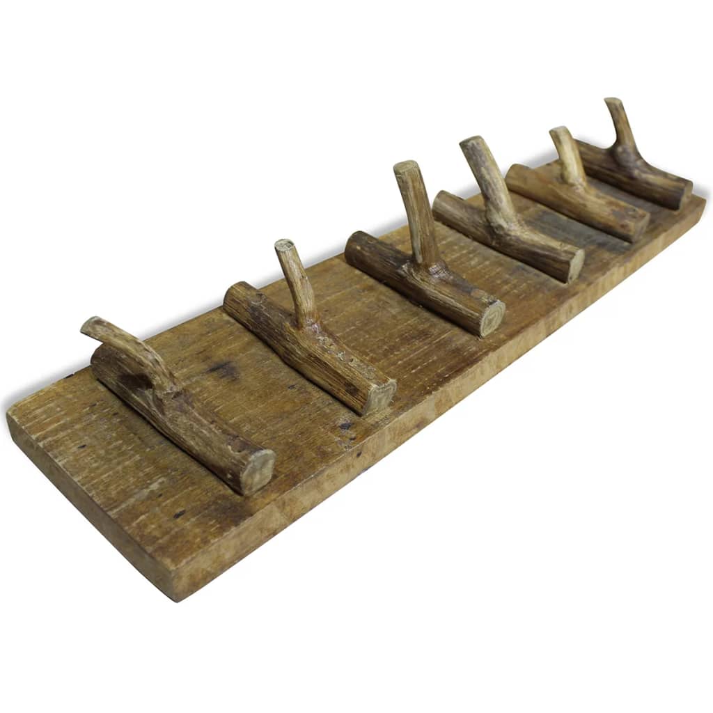 Perchero Madera Reciclada Mixta 60x15 Cm_0