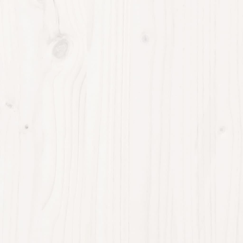 Tumbona De Madera Maciza De Pino Blanca 199,5x62x55 Cm / Vetonek_5