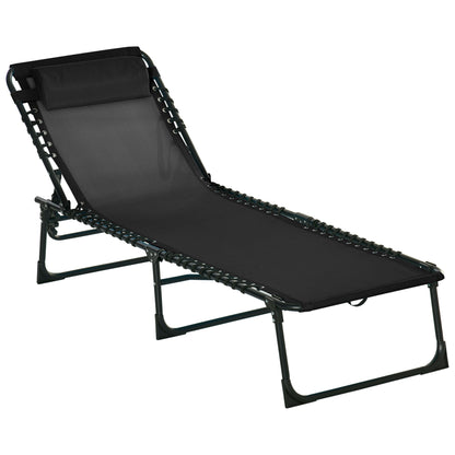 Outsunny Tumbona Plegable Y Ajustable De 4 Posiciones Con Sistema De Cordones_0
