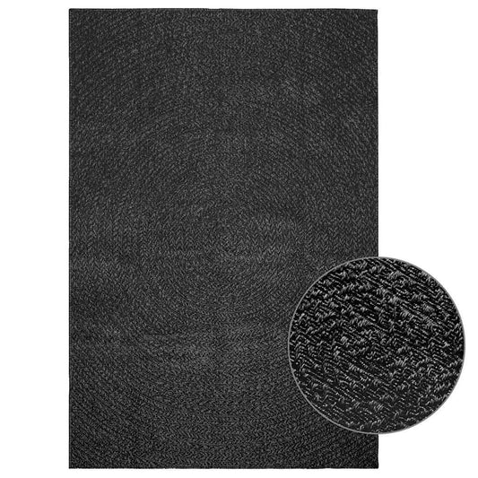 Vidaxl Alfombra Zizur Apariencia Yute Interior Exterior Antracita_0