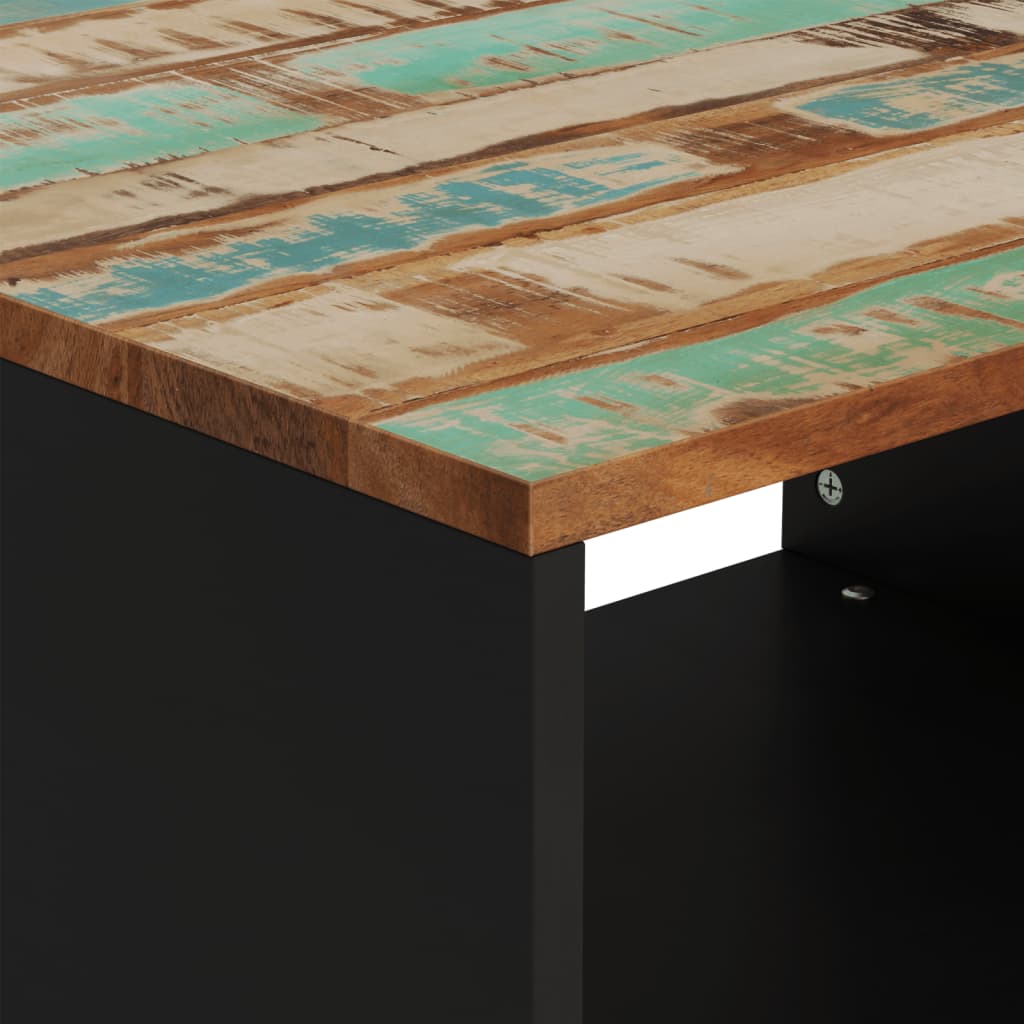 Mesa De Centro De Madera Maciza Reciclada 60x50x40 Cm_3