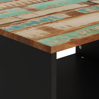 Mesa De Centro De Madera Maciza Reciclada 60x50x40 Cm_3