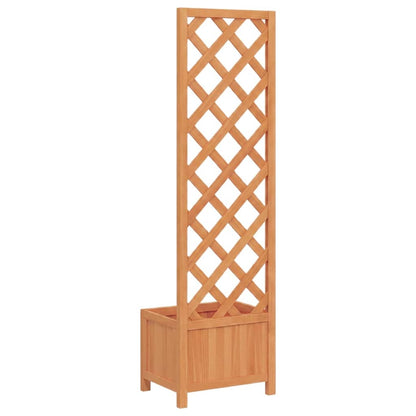 Jardinera Con Enrejado 40x30x135 Cm Madera Maciza De Abeto_5