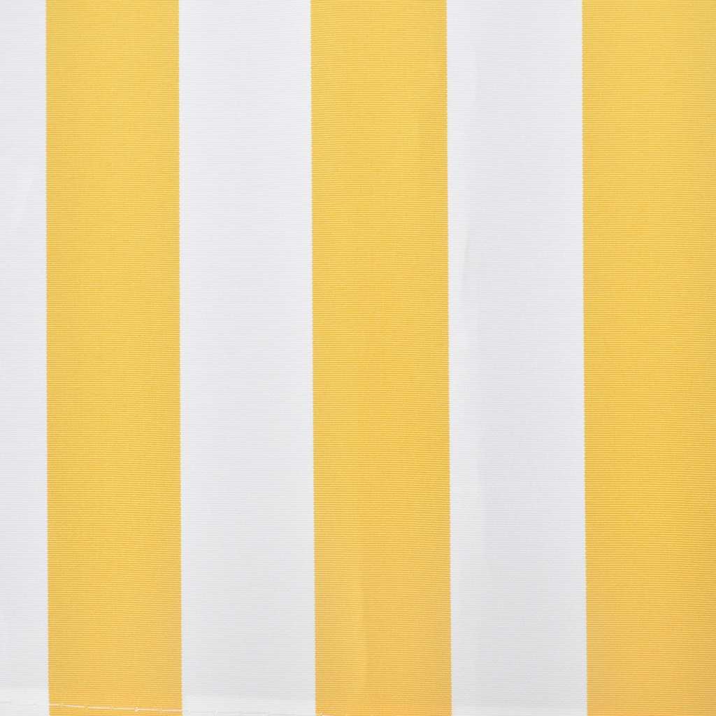 Toldo Plegable De Operación Manual 300 Cm Amarillo Y Blanco_4
