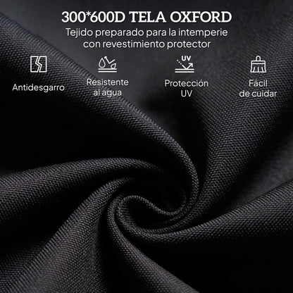 Outsunny Tumbona Plegable Reclinable Ajustable De 5 Posiciones 188x56x28cm Negro_4