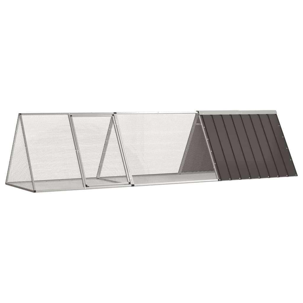 Vidaxl Jaula Para Conejos Antracita 302,5x80,5x71 Cm Acero Galvanizado_0