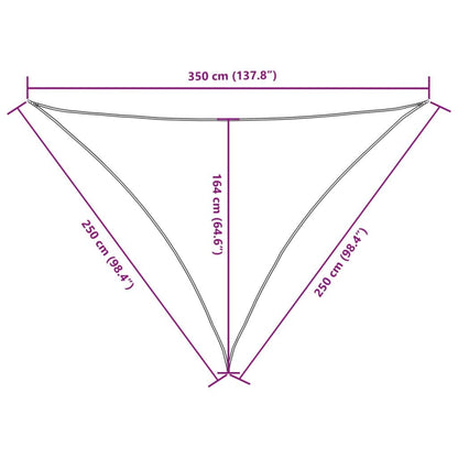 Vidaxl Toldo De Vela Triangular Tela Oxford Beige 2,5x2,5x3,5 M_2